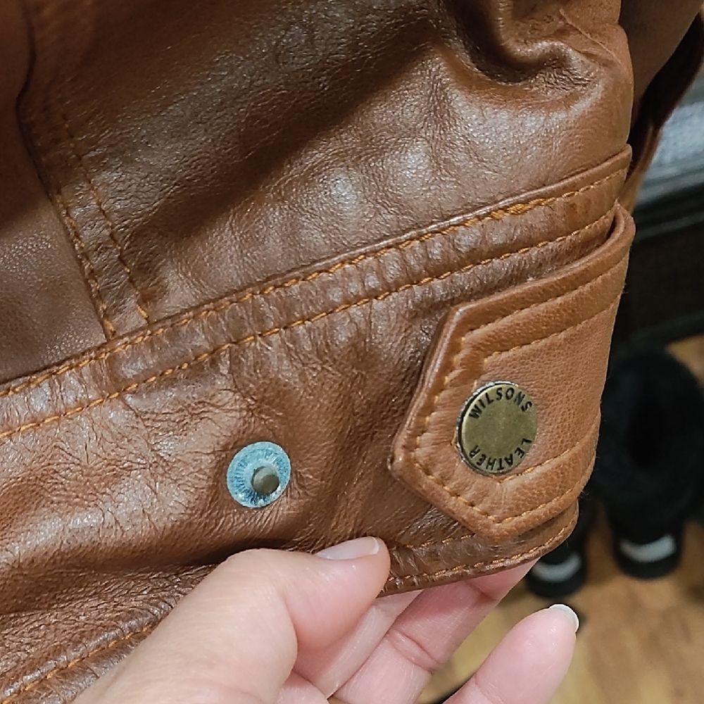 Wilsons Leather Tan Jacket for Men - Picture 12 of 16